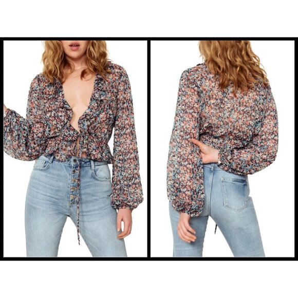 💕THE EAST ORDER💕 Cece Top ~ Night Poppy Floral - Picture 2 of 13